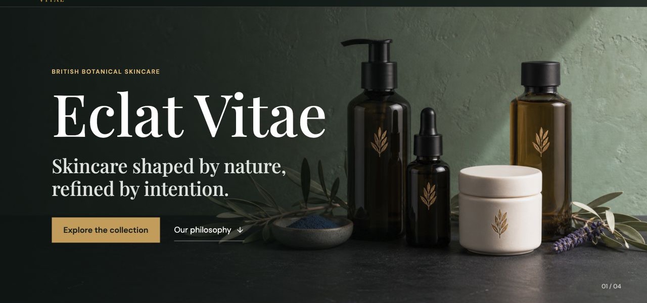 Eclat Vitae skincare concept